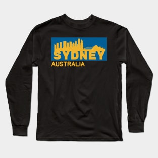 Sydney Australia City Silhouette Long Sleeve T-Shirt